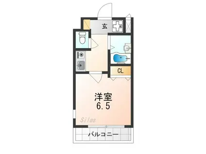 プレサンス京都二条城前(1K/4階)の間取り写真