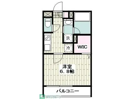 平塚市桃浜町PJ(1K/1階)の間取り写真