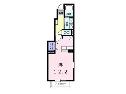 ネオ・チェリッシュII(ワンルーム/1階)の間取り写真