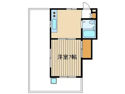 メゾンやじま(1K/3階)の間取り写真