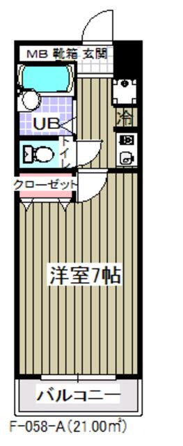 クオーレプロバンス南行徳II(1K/7階)の間取り写真