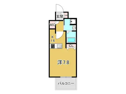 プレミアムコート神戸三宮(ワンルーム/9階)の間取り写真