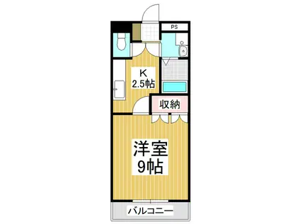 サニーパレット(1K/2階)の間取り写真