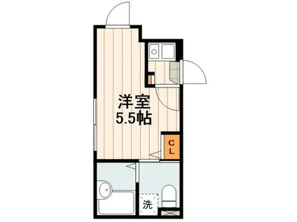 ガーデンコート東尾久(1K/2階)の間取り写真