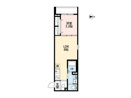 ROBOT HOME 西大宮III(1LDK/2階)の間取り写真