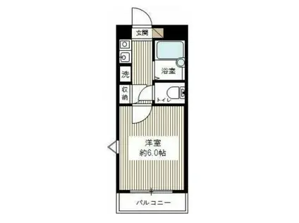 共立リライアンス豊田A号棟(1K/2階)の間取り写真