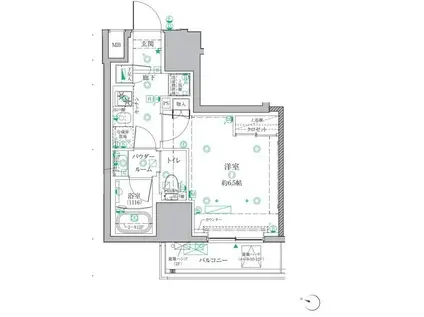 クレイシアIDZ板橋本町アーバンレジデンス(1K/4階)の間取り写真