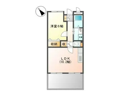 ヴィラプレール(1LDK/1階)の間取り写真