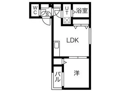 GRAN REGALO 大曽根(1LDK/2階)の間取り写真