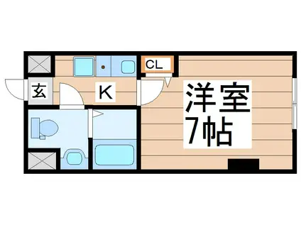 THE COMFROOT(1K/2階)の間取り写真