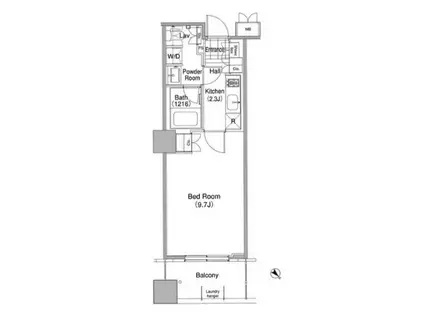 コンフォリア東池袋ウエスト(1K/3階)の間取り写真