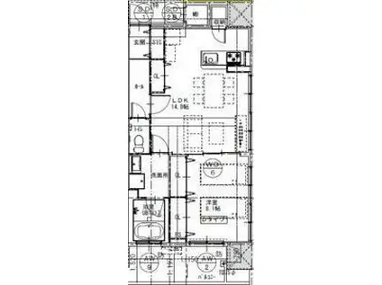 さくらHILLS ROKUBAN PLATINUM RESIDENCE(1LDK/10階)の間取り写真