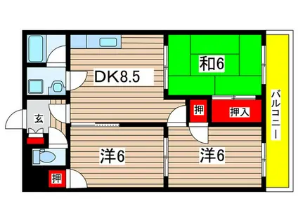 RICHESSE COURT(3DK/3階)の間取り写真