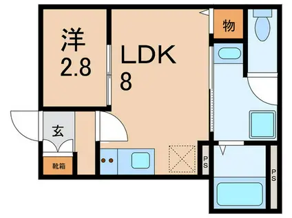 コスモガーデン中野町(1LDK/1階)の間取り写真