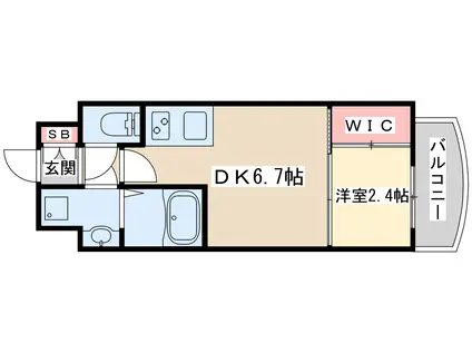 セレニテ新大阪アリエ(1DK/3階)の間取り写真