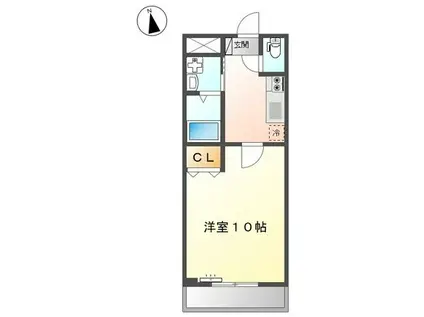 ラフォーレTSUCHIHARA(1K/1階)の間取り写真