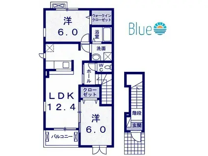 チチェローネ B(2LDK/2階)の間取り写真