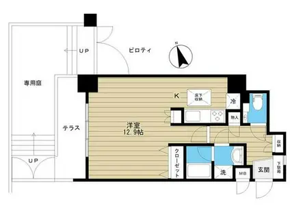 エクセレンス目白(ワンルーム/1階)の間取り写真