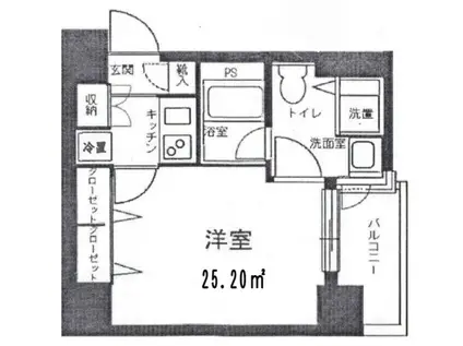 パレステュディオ日本橋東壱番館(1K/5階)の間取り写真