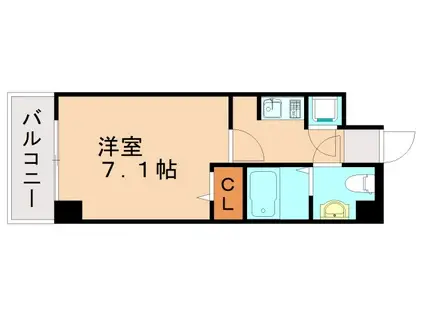 グランマコイ井尻(1K/5階)の間取り写真