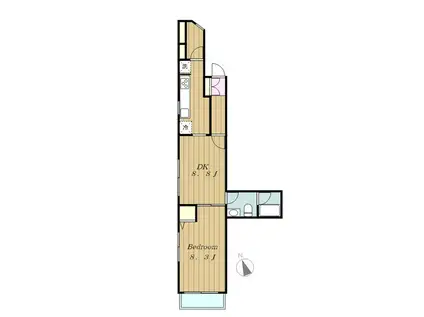 アパートメントライブライフ(1LDK/4階)の間取り写真