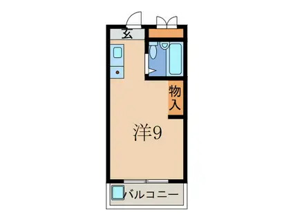 シルバーハイツ御影(ワンルーム/5階)の間取り写真