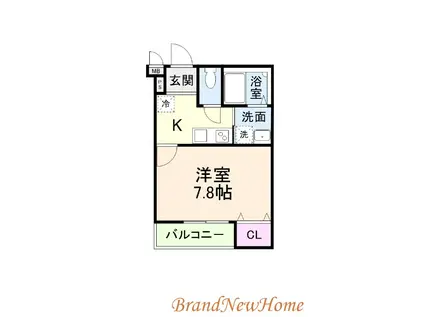 フジパレス初芝駅南イースト(1K/1階)の間取り写真