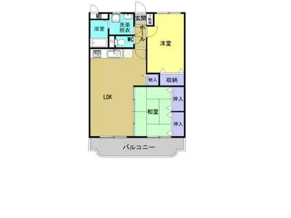 サンモール(2LDK/3階)の間取り写真