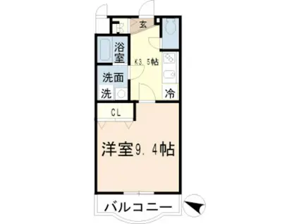 キャメロット(1K/3階)の間取り写真