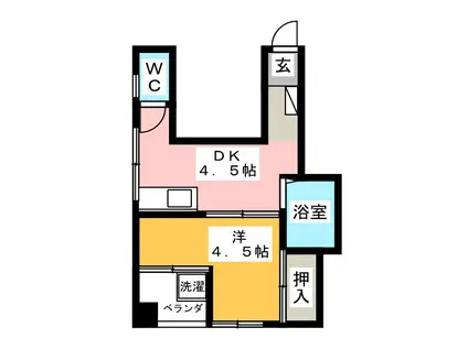 フレンドリィ小柴屋ビル(1DK/5階)の間取り写真