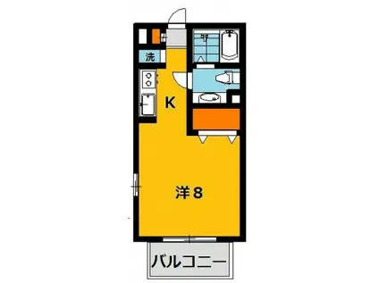 サンモナリエ(1K/1階)の間取り写真