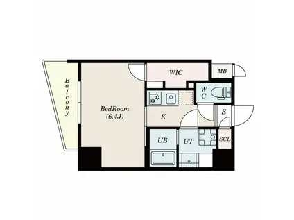 S-RESIDENCE浅間町(1K/2階)の間取り写真
