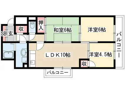 ステーションビルASATOKU(3LDK/8階)の間取り写真