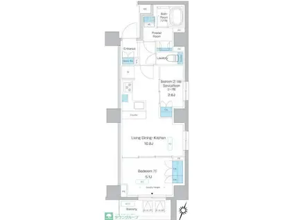 プレディアコート板橋(1SLDK/4階)の間取り写真