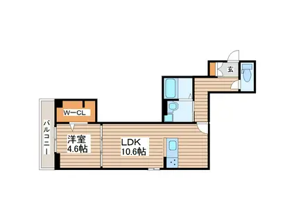 D-ROOM大和町(1LDK/1階)の間取り写真