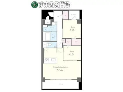 ベルアージュ(2LDK/2階)の間取り写真