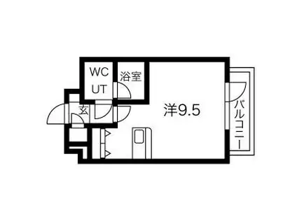 シャトー01(ワンルーム/2階)の間取り写真