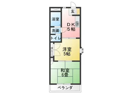 第2フラワーアイランド二本松(2DK/4階)の間取り写真