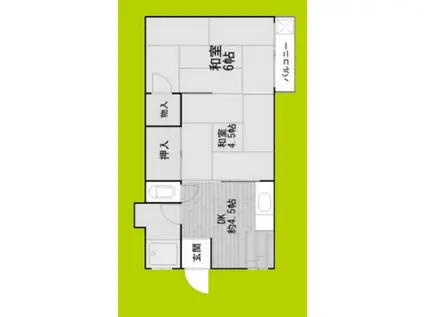 池内マンション(2DK/5階)の間取り写真