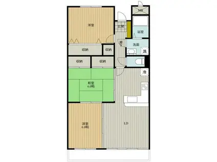 サン・ジョルノ(3LDK/4階)の間取り写真