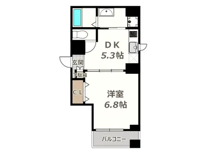 TO U UEHOMMACHI(1DK/10階)の間取り写真