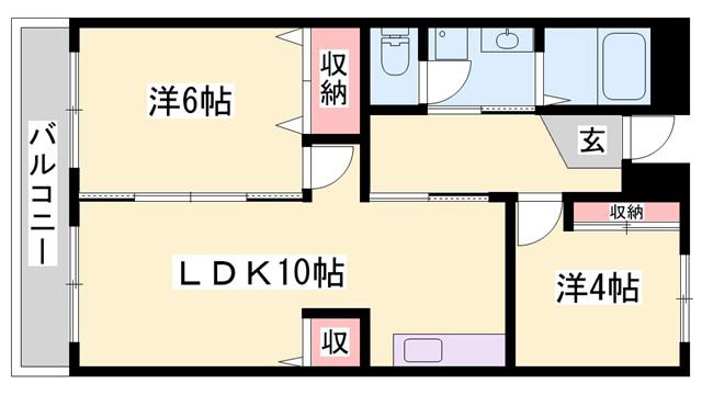 ドミール101(1SLDK/1階)の間取り写真