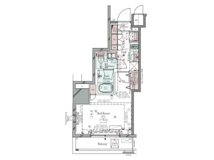 コンシェリア蒲田 CROSSIA(1K/3階)の間取り写真