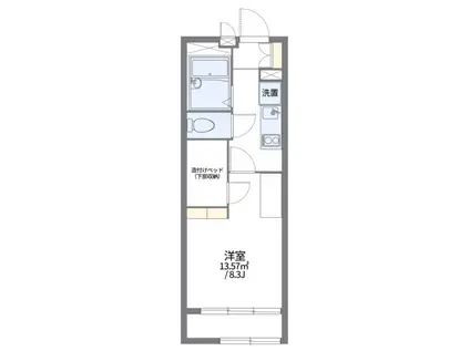 レオパレスリバーポイント小岩I(1K/2階)の間取り写真