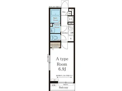 リブリ・SNOW OWL(1K/1階)の間取り写真