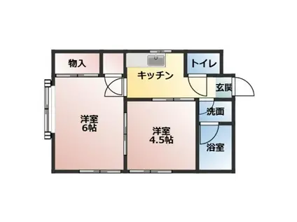 アドバンスヒル3(2K/3階)の間取り写真