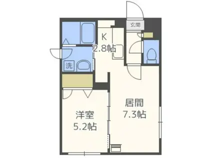 クラリス(1LDK/4階)の間取り写真