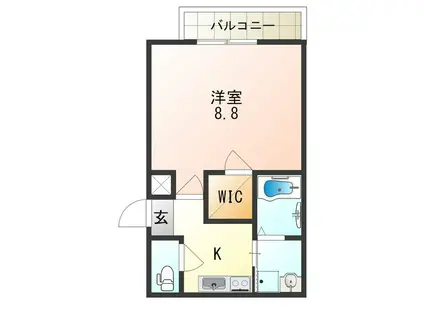 フジパレス山之内VII番館(1K/2階)の間取り写真