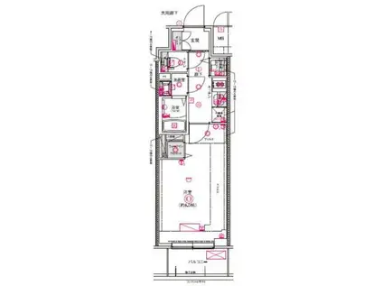 CREST TAPP名古屋山王(1K/4階)の間取り写真