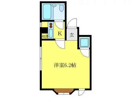 MOAビル(1K/5階)の間取り写真